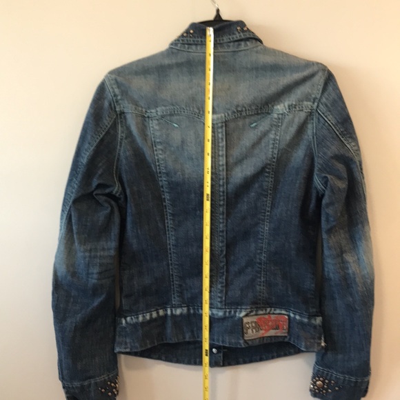 Vintage Parasuco denim jacket with grommet detail. Size medium - Picture 8 of 12